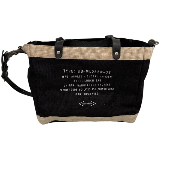 Apolis Black Crossbody Tote SoFi Stadium City of Champions Lunch Bag 11"x9.5" - Picture 3 of 8